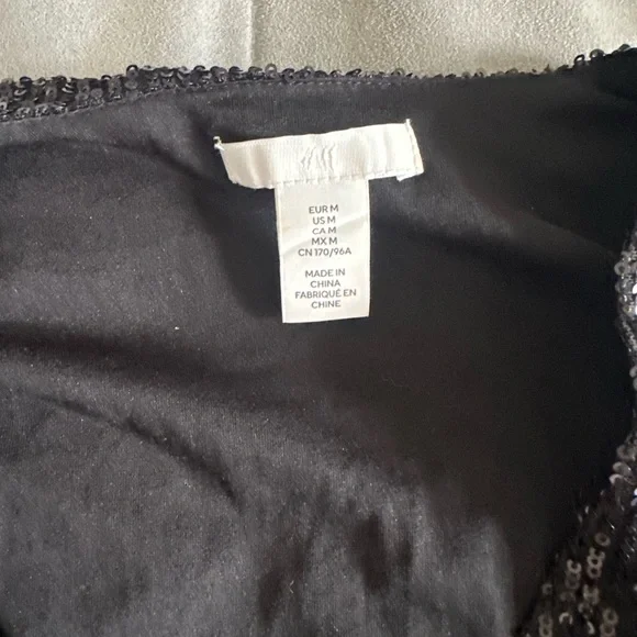 HM party holiday 2 piece, black sparkly size medium, worn 1 time - Picture 3 of 5
